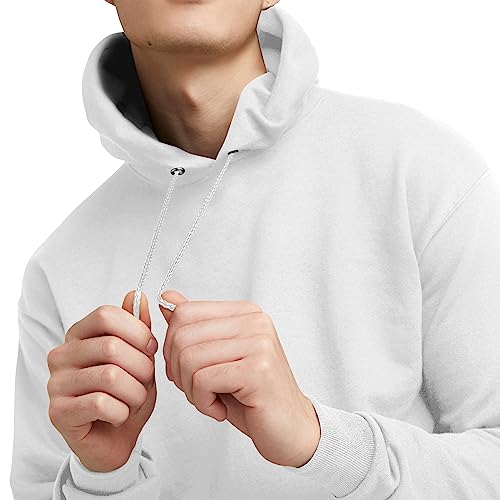 Hanes Men's Pullover EcoSmart Hooded Sweatshirt, white, 3XL by Hanes - Used condition - Image 3