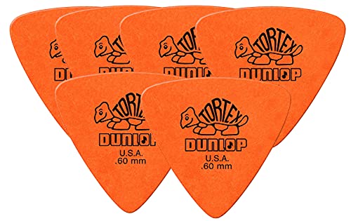 PUAS PARA BAJO ELECTRICO DUNLOP TORTEX TRIANGLE 431R0.60 NARANJAS 6 UNIDADES - ROCKMUSIC ESPAÑA Cover