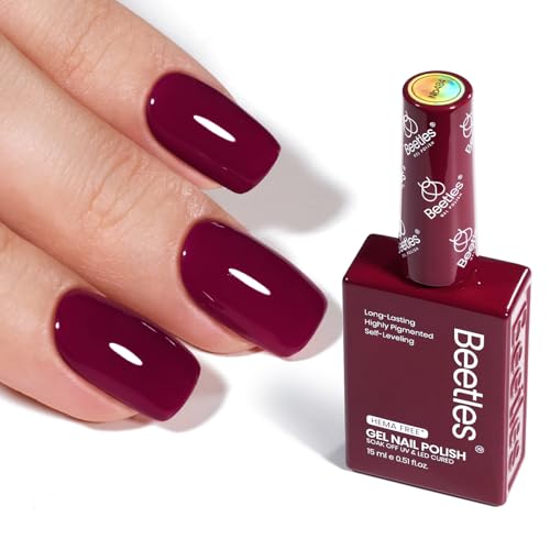 Beetles Burgundy Red Gel Nail Polish 0.51 Fl Oz