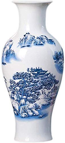 Vase en porcelaine florale au style épuré pour une décoration de salon élégante
