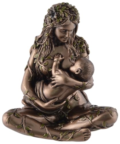 VOGLER Joh. Vogler GmbH Gaia - Figura de tierra con bebé en el pecho, color bronce