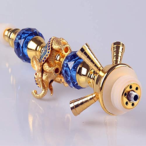 LSZ Shisha-Set 53cm Hukahn Shisha Set, 2 Schlauchhukahn Legierung Elefant Dekoration Glashuka for Clubparty Shisha-Set – Bild 3