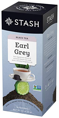 Stash Tea Earl Grey Black Tea, 30 Count Tea Bags in Foil (Pack of 6) Full Caffeine Tea, Black Tea wi - //coolthings.us