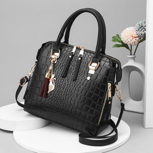 Sac motif pierre grande capacité et look décontracté chic pour l'hiver