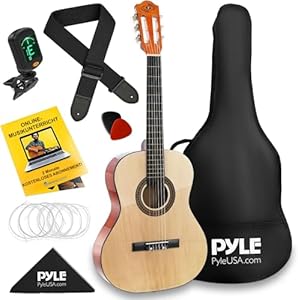 Pyle PGACLS30 Akustik Kinder Gitarren-Set 3/4