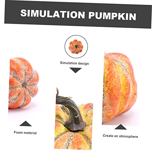 ARTIBETTER 8pcs Artificial Pumpkin Fake Christmas Mini Pumpkins Halloween Table Centerpiece Simulation Mini Pumpkin Faux Pumpkin Halloween Pumpkin Decor Fall Decor Pumpkin Foam Autumn Set