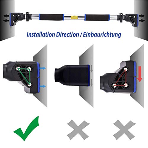 Pull Up Bar for Doorway Home Gym Equipment Workout Bars No Screw Installation Locking Mechanism Exercise Fitness Chin up Bar Household Indoor Wall Bar,Adjustable 28.3''-37.8'' Width 