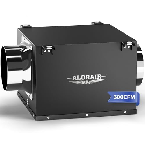 ALORAIR 6 Inch Inline Bathroom Exhaust Fan – Ultra Quiet 300 CFM Ventilation Fan for Bathroom, Attic, Kitchen, Garage, Laundry Room – Durable, Easy to Install, Powerful Airflow