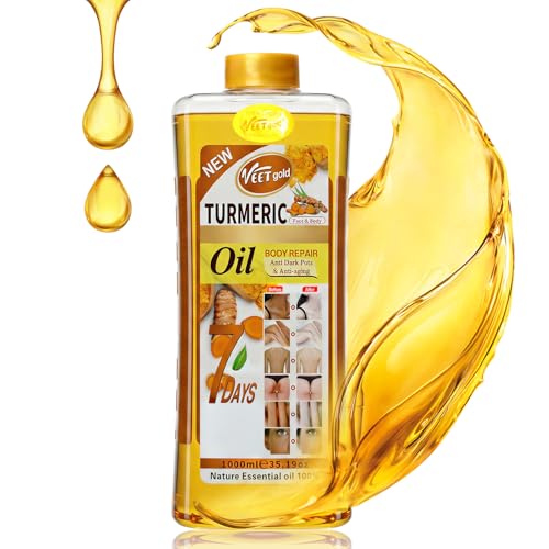 DR MEINAIER 1000ml Turmeric Oil for Skin, Vitamin C Body Oil for Face & Body, Lightweight Moisturizing Formula, Non-Greasy Daily Skin Care, Suitable for Sensitive Skin
