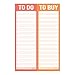 1-Count Knock Knock To Do/To Buy Perforated Note Pad, To Do List & Grocery List Pads, 60 Perforated Sheets, 6 x 9-inches