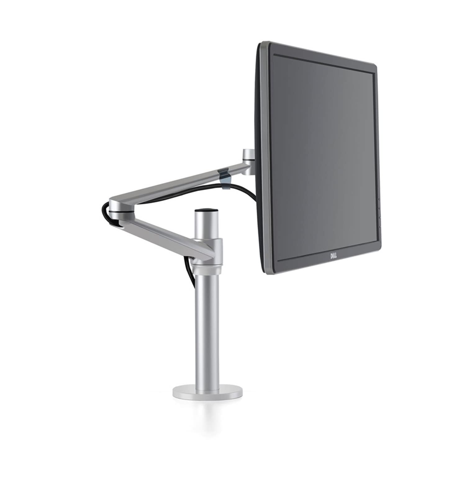 Braccio Monitor, Supporto for monitor da 17-32 pollici regolabile in altezza in alluminio Supporto for monitor Full Motion Supporto da tavolo Carico 8 kg Stabile e fermo(Noir)