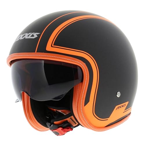 Casco Axxis Hornet SV Royal A4 negro mate naranja fluor (L)