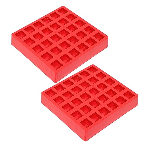 2 piezas cajas multi-rejilla para monedas rojo miniatura 1