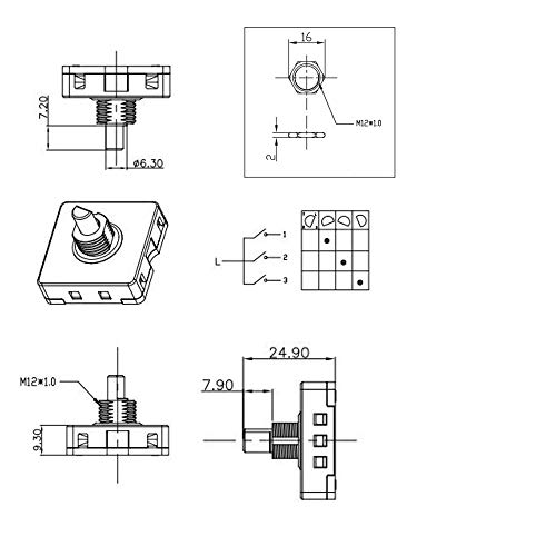 Hqrp 887774404191703 Rotary Switch 4-Position 3-Speed 120V-250V, 10A Fan Heater Speed Selector thumb #2