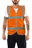 Kolossus High Visibility Safety Vest with Back Mesh (X-Large, Orange)