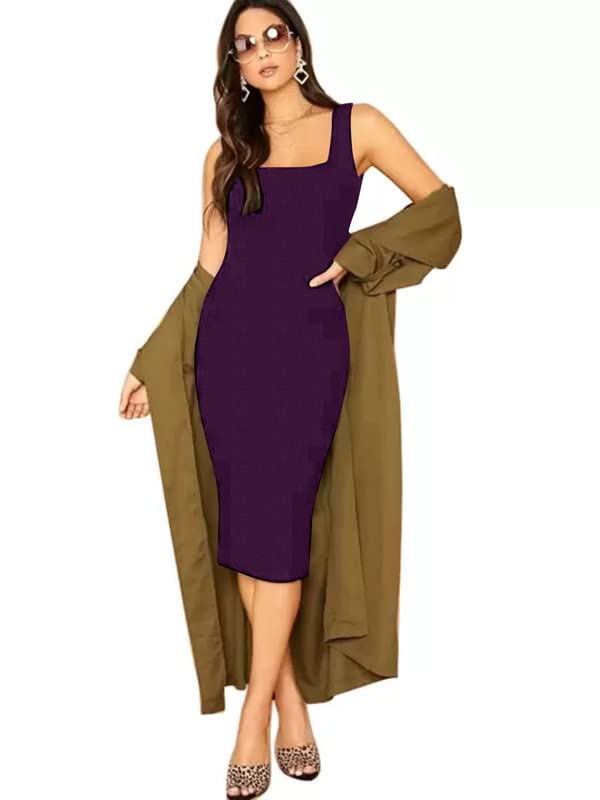 Image of Alekya Women's MIDI Bodycon Dress One Piece Dress for Women | Dress for Girls | Womens Dress for Festivals, Everyday Use & Special Occasions [TC-007-00]
