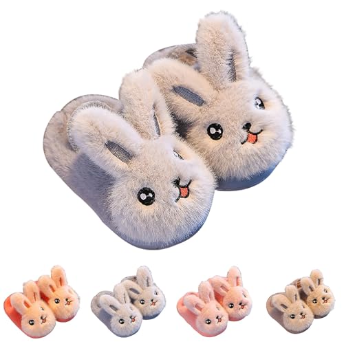 Toddler Kids Slippers Girls Boys Cute Bunny Warm Plush House Shoes Winter Soft Cartoon Slippers Indoor Lined Footwear2