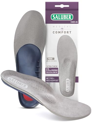 Saluber H485-46 極厚矯正インサート 中足骨パッド付き 男女兼用 イタリアから輸入 足底筋膜炎用インソールあり US W 10-10.5 / M 9-9.5 (EU 42)