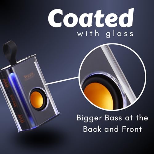 Image of EchoWave 6W Bluetooth Speaker Compact and Portable Transparent Design with Dual Bass, TF Input, and USB-C Charging Enhanced Portability with Integrated Strap (Assorted)