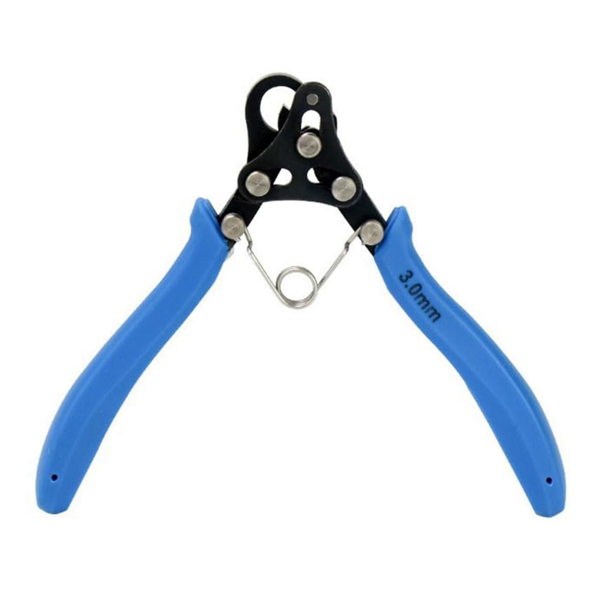 Wire Looping Pliers Set 1.5mm 2.25mm 3.0mm Step Pliers with Non Slip Handle for 26-18 Gauge Soft Wire Semi-Hard Wire for Loops and Eye Pins 12cm (Blue 3mm)