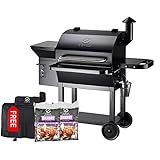 Z GRILLS ZPG-10002B Wood Pellet Grill and Smoker 1000 SQ IN Cooking Area 8-in-1 outdoor grill and...