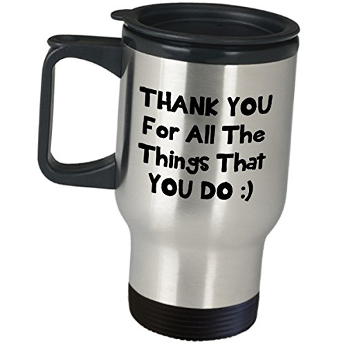 Gifts For Administrative Assistant Stainless Steel Travel Mug - Thank You For All - Cute Office Appreciation For Coworker Employee Happy Admin Professional Day Recognition Award Reward