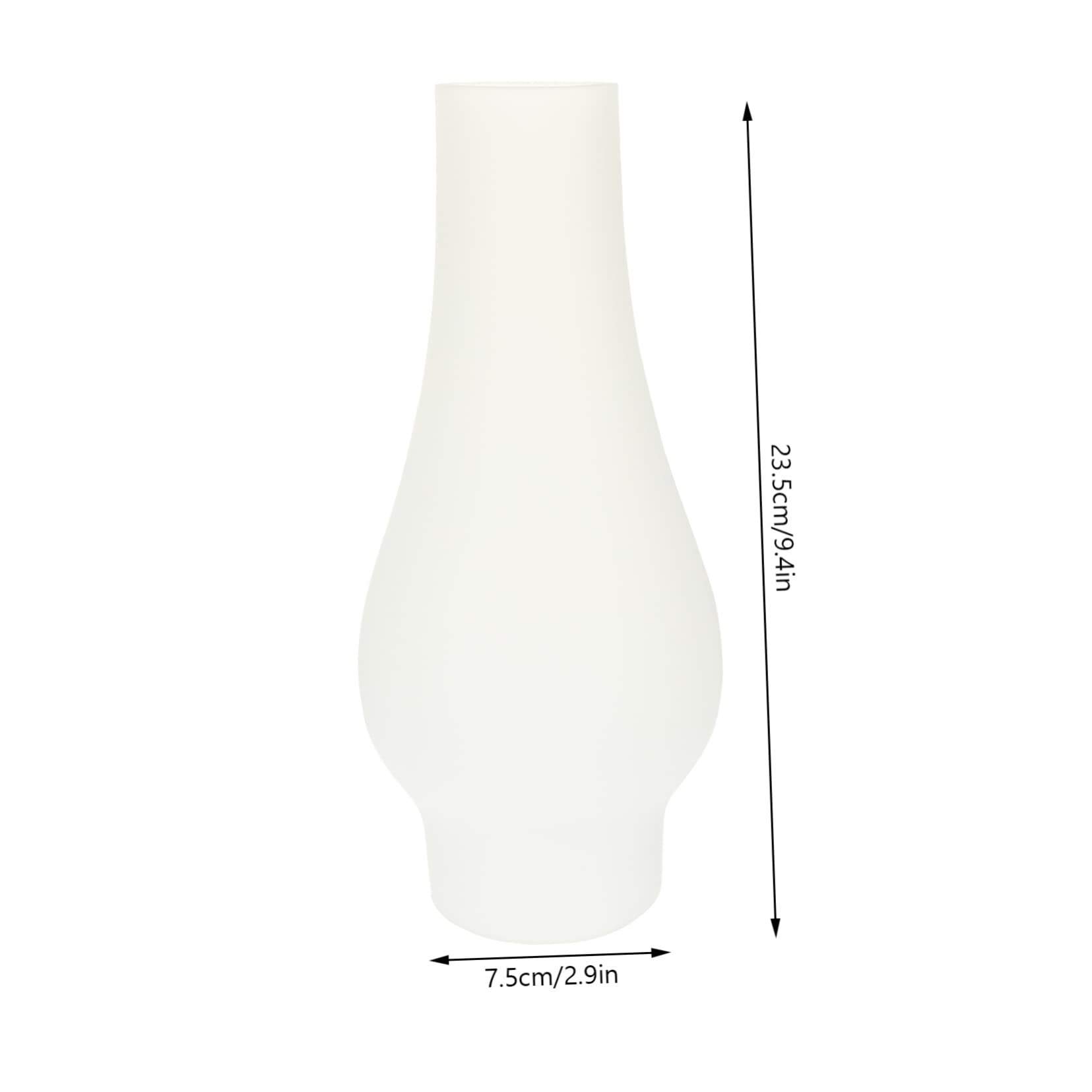 Paralume in Vetro Bianco per Lampada a Olio, Stile Retrò