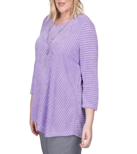 Haut en maille Alfred Dunner violet prune taille S pour femme