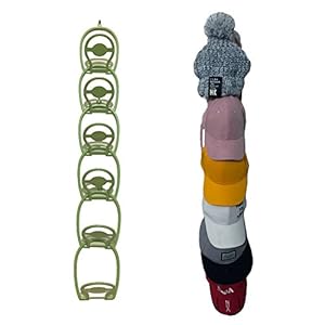Image of Artliving Green Door & Wall Mounted Hat Rack Baseball Cap Holder Organizer,6 Pack.