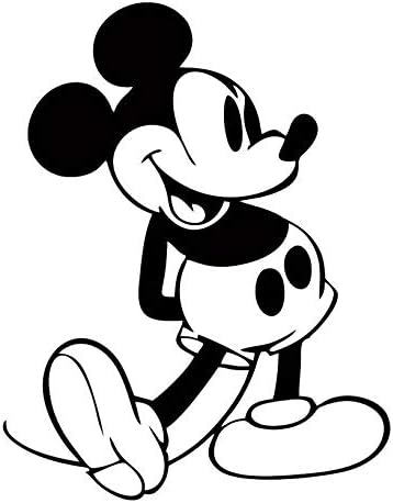 Mickey Happy Mouse CCI Decal Vinyl Sticker |Cars Trucks Walls Laptop| Black |5.5 x 4.3 in|CCI2101