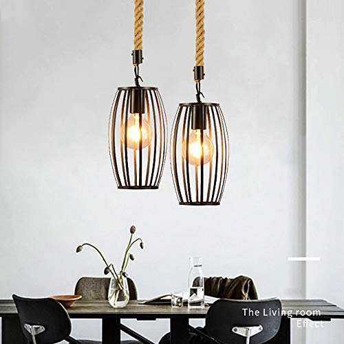 Lampe En Corde de Chanvre pour Illuminer un Intérieur Sombre - 4