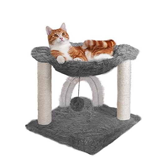 Furhaven Tiger Tough Interactive Cat Tree Tower Scratcher Playground with Condo and Toys - Multiple Styles and Colors                        