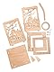 Rayher Holz Laterne Kürbis, mit Griff, 15,3x15,3x26,5cm, Holzbausatz, 15-tlg,Windlicht, für LED-Kerze, Lichterkette, Laterne Helloween, FSC Mix Credit, 62893505, Natur