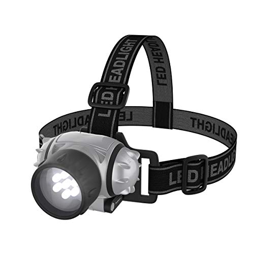 LED Headlamp, Adjustable Headband for Kids and Adults, Battery Operated 28 Lumen LED