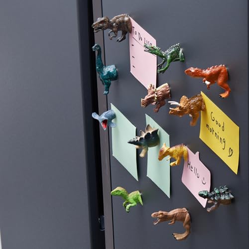 12 Imánes de Dinosaurios Decorativos en Resina miniatura 4