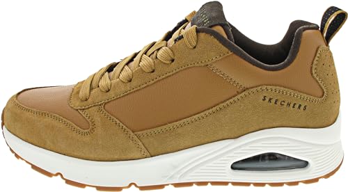 Skechers UNO STACRE, Zapatillas para Hombre, Whiskey Leather/Pu/Trim, 43 EU