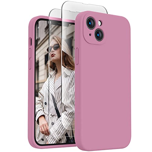 Image of FireNova Designed for iPhone 13 Case, Silicone Upgraded [Camera Protection] Phone Case, Soft Anti-Scratch Microfiber Lining Inside, 6.1 inch, Lilac Purple