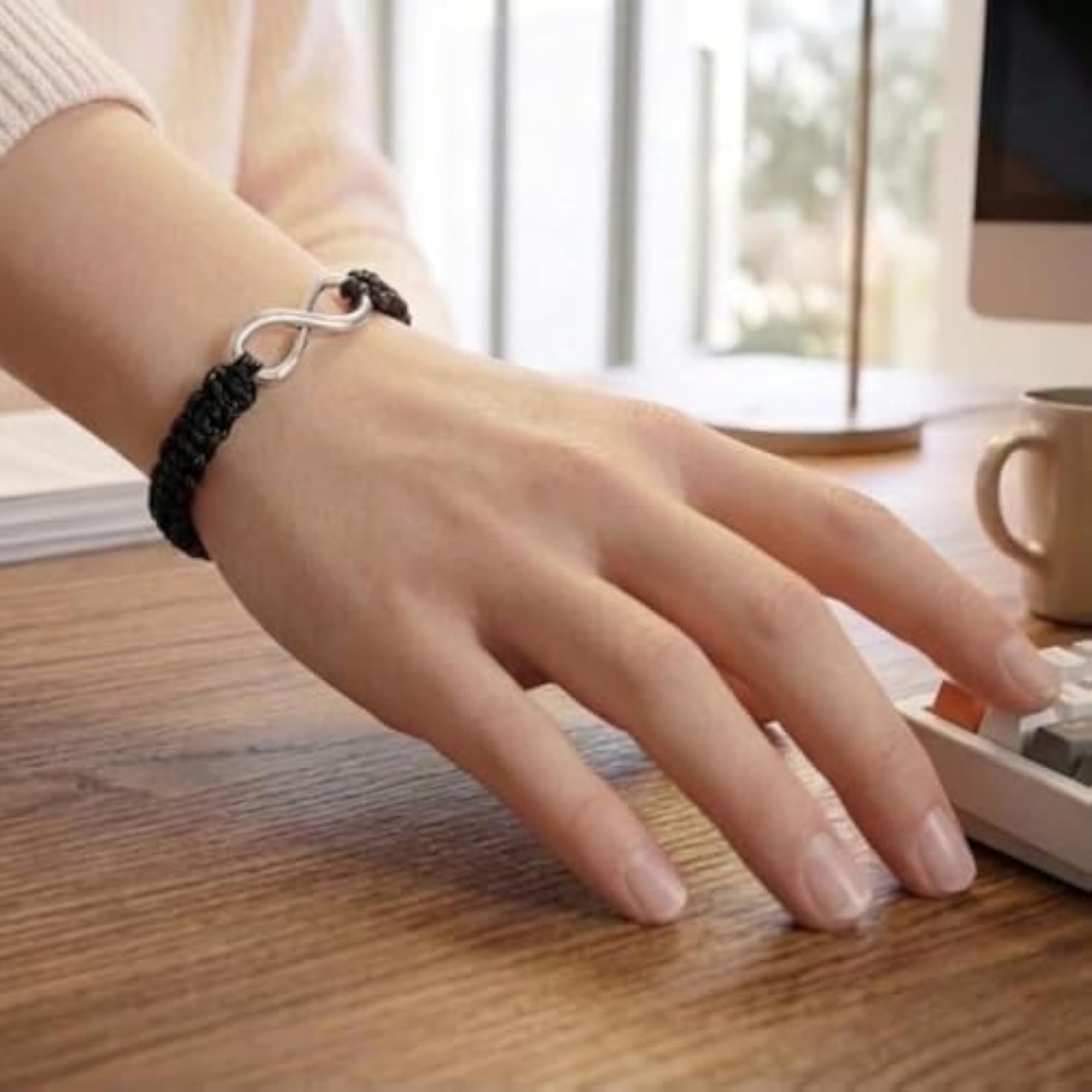 Infinity Couple Bracelet 2 Pcs Adjustable Set