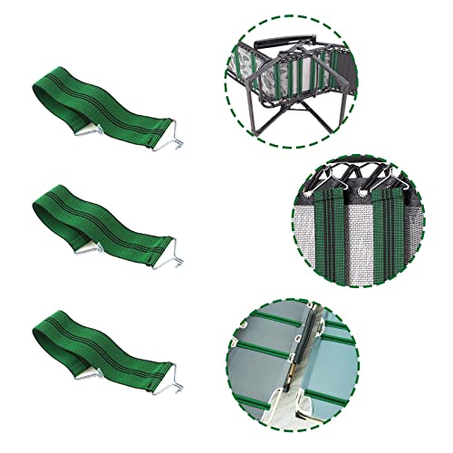 Curqia 3Pcs Zero Gravity Chair Accessories Fabric Reclining Chair Reinforcement Belt Replacement, Green #TOP2
