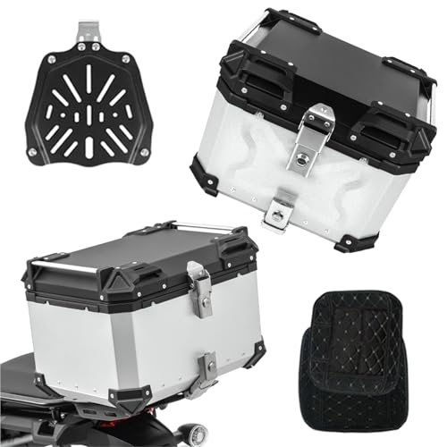 Coffre de rangement de moto en aluminium 55L Silver pour Tracer 900GT
