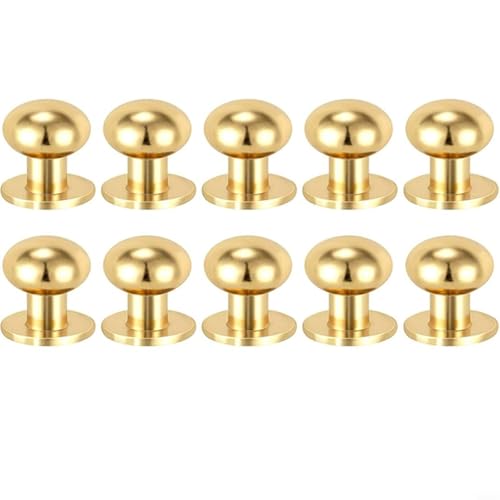 Startbuymore Juego de 10 pomos dorados para cajones, pequeños pomos de cocina, aleación de zinc, para armarios, joyeros y muebles