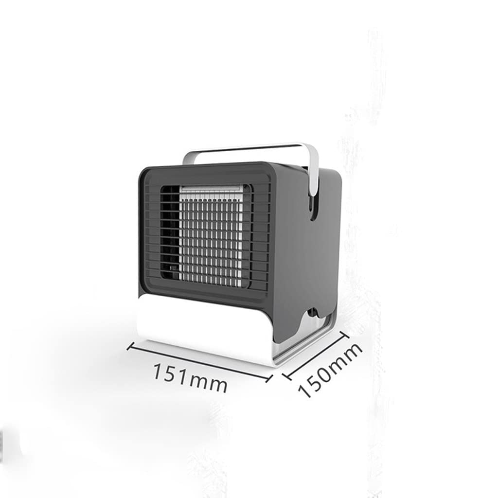 Klimatyzator osobisty, 4 w 1 Mini USB Osobista chłodnica powietrza, nawilżacz, oczyszczacz, wentylator biurkowy z 3 prędkościami do domowego biura (kolor: czarny)