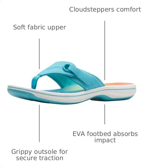 Image of Clarks Women's Breeze Reyna Cloudsteppers Flip-Flop