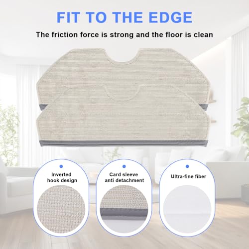 Image of HASTHIP 2Pcs Replacement Mop Pads for Narwal K1 /Freo X Plus Vacuum Cleaner, Microfiber Mop Pads Water Abserbent Scrubbing Pads Cleaning Pads Universal Replacement Mop Pads Cleaning Tools