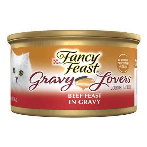FANCY FEAST Adult Gravy Lovers Beef Wet Cat Food 24x85g - Packaging may vary