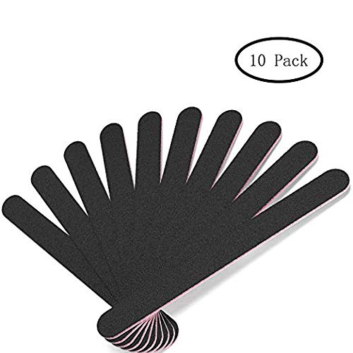HeeYaa Nail File 10 PCS Professional Double Sided 100/180 Grit...