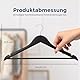 SereneLife Holzkleiderbügel, 20 Stück- Kleiderbügel Schwarz, Robuste & rutschfeste Hangers- 1,2cm dick, 360° drehbarer Haken, Einkerbungen im Schulterbereich, Ideal für Anzüge, Jacken & Mäntel