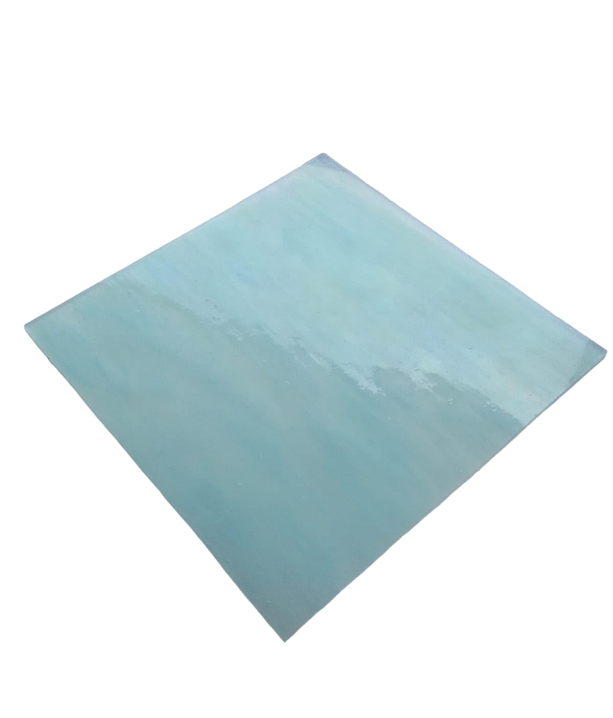 Sai Mosaic Art Stained Glass Sheet 8"x8" for Mosaic Work Light Turquoise