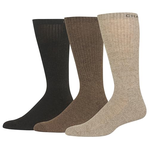 Chaps Men's Solid Mock Rib Casual Crew Socks-3 Pair Pack-Poly Cotton Blend2