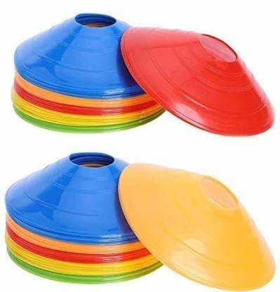 Disc Plastic Space Marker Agility Soccer Cones for Training, Football, Kids, Sports, Field Cone Markers (Multicolor, 10 Cones Set)-image-49